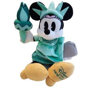 Disney Store New York City Souvenir 12" Minnie Mouse Statue‎ of Liberty Plush